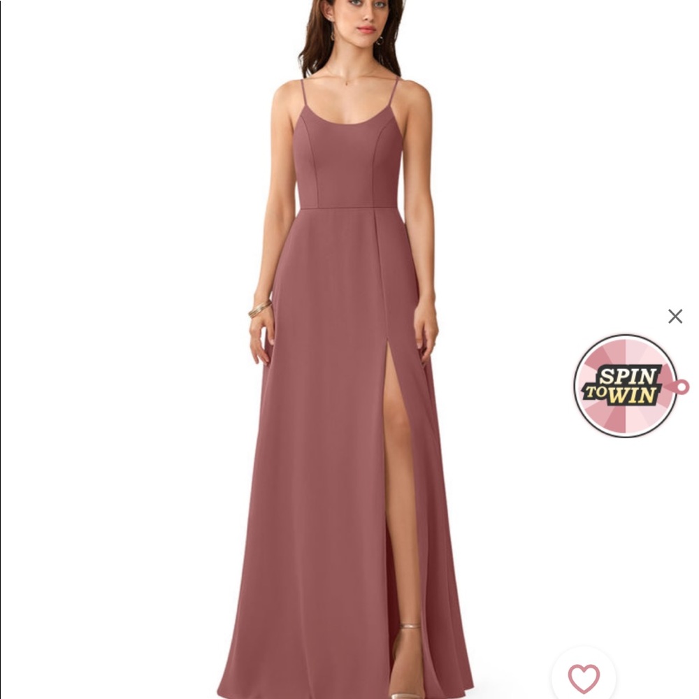 Moria Azazie Dress! Color is Desert Rose